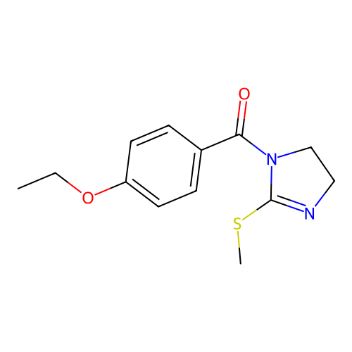 (4-ethoxyphenyl)(2-(methylthio)-4,5-dihydro-1H-imidazol-1-yl)methanone structure