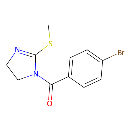 (4-Bromophenyl)-(2-methylsulfanyl-4,5-dihydroimidazol-1-yl)methanone structure
