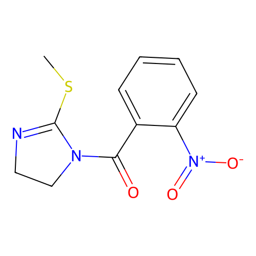 (2-(methylthio)-4,5-dihydro-1H-imidazol-1-yl)(2-nitrophenyl)methanone structure