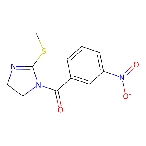 (2-(methylthio)-4,5-dihydro-1H-imidazol-1-yl)(3-nitrophenyl)methanone structure