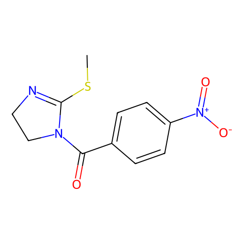 (2-(methylthio)-4,5-dihydro-1H-imidazol-1-yl)(4-nitrophenyl)methanone structure