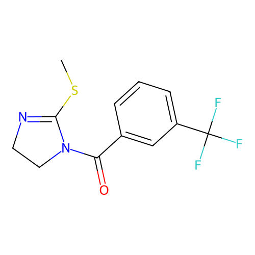 (2-Methylsulfanyl-4,5-dihydroimidazol-1-yl)-[3-(trifluoromethyl)phenyl]methanone structure