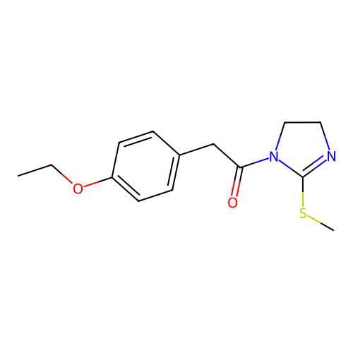 2-(4-ethoxyphenyl)-1-(2-(methylthio)-4,5-dihydro-1H-imidazol-1-yl)ethanone structure