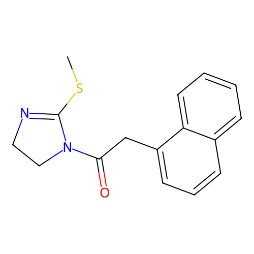 1-(2-Methylsulfanyl-4,5-dihydroimidazol-1-yl)-2-naphthalen-1-ylethanone structure