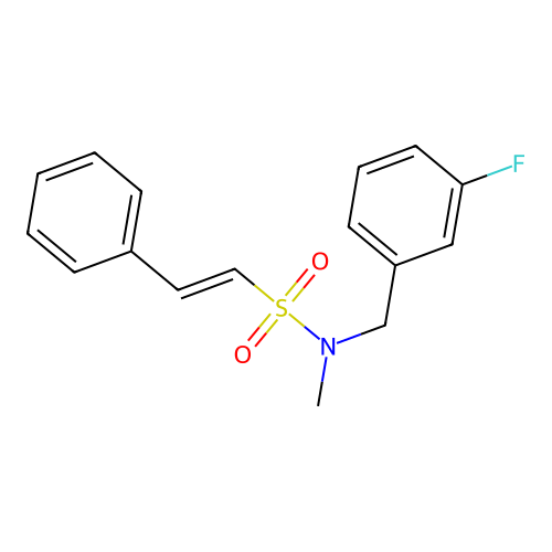N-[(3-fluorophenyl)methyl]-N-methyl-2-phenylethene-1-sulfonamide structure