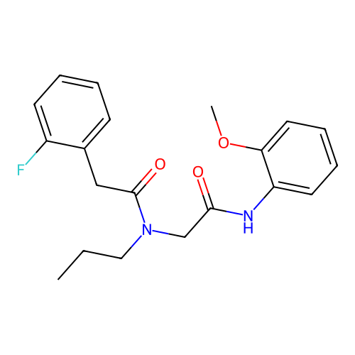 2-(2-fluorophenyl)-N-[2-(2-methoxyanilino)-2-oxoethyl]-N-propylacetamide structure