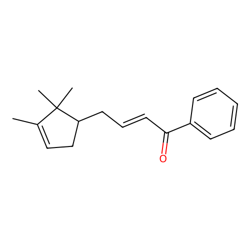 1-Phenyl-4-(2,2,3-trimethylcyclopent-3-en-1-yl)but-2-en-1-one structure
