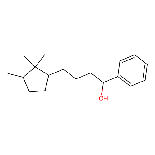 alpha-(3-(2,2,3-Trimethylcyclopentyl)propyl)benzyl alcohol structure