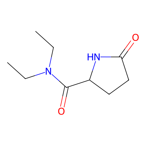 (1)-N,N-Diethyl-5-oxopyrrolidine-2-carboxamide structure