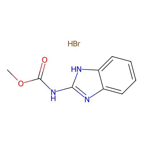 Methyl 1H-benzimidazol-2-ylcarbamate monohydrobromide structure