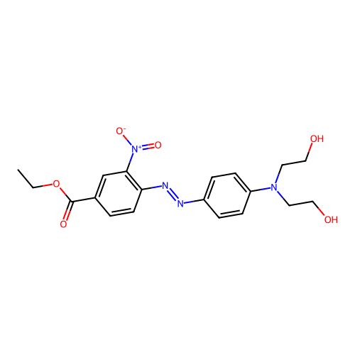 Ethyl 4-((4-(bis(2-hydroxyethyl)amino)phenyl)azo)-3-nitrobenzoate structure