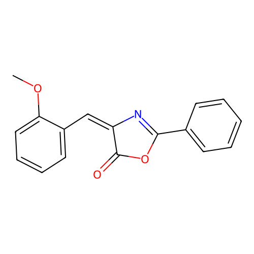 4-(2-Methoxybenzylidene)-2-phenyloxazol-5(4H)-one structure