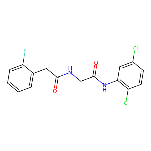 N-[2-(2,5-dichloroanilino)-2-oxoethyl]-2-(2-fluorophenyl)acetamide structure