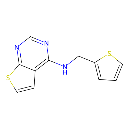 N-(thiophen-2-ylmethyl)thieno[2,3-d]pyrimidin-4-amine structure