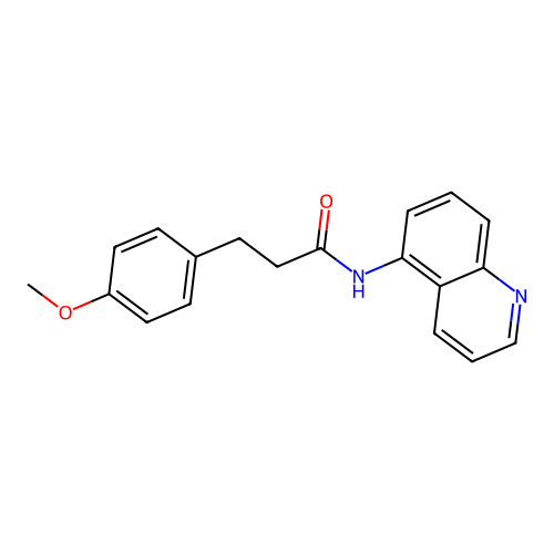 3-(4-methoxyphenyl)-N-(quinolin-5-yl)propanamide structure