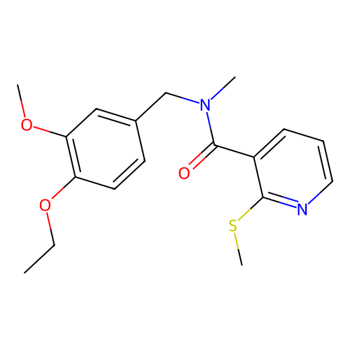 N-(4-Ethoxy-3-methoxybenzyl)-N-methyl-2-(methylthio)nicotinamide structure