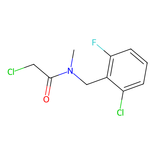 2-chloro-N-[(2-chloro-6-fluorophenyl)methyl]-N-methylacetamide structure