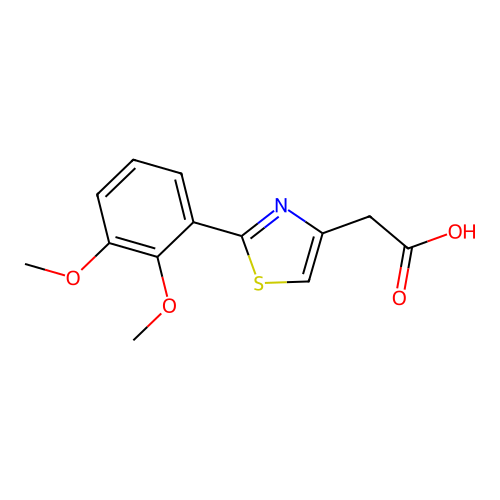 [2-(2,3-Dimethoxyphenyl)-1,3-thiazol-4-yl]acetic acid structure