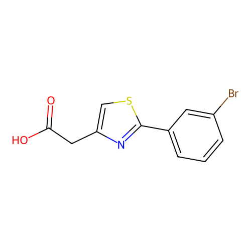 2-(3-Bromophenyl)-4-thiazoleacetic acid structure
