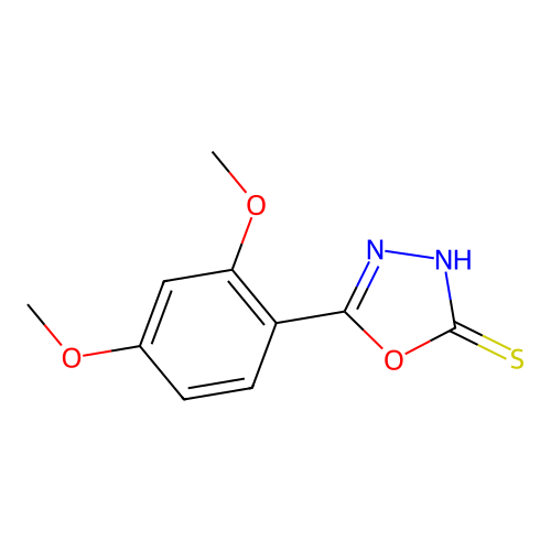 5-(2,4-Dimethoxyphenyl)-1,3,4-oxadiazole-2-thiol structure