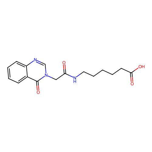6-[[2-(4-Oxo-3(4H)-quinazolinyl)acetyl]amino]hexanoic acid structure