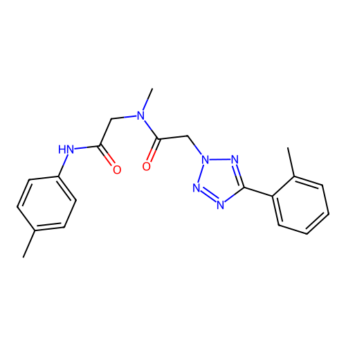 N-methyl-N-[2-(4-methylanilino)-2-oxoethyl]-2-[5-(2-methylphenyl)tetrazol-2-yl]acetamide structure