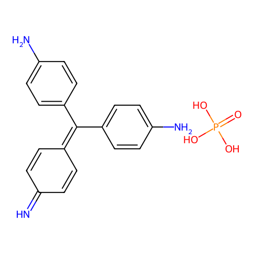 4-((4-Aminophenyl)(4-iminocyclohexa-2,5-dien-1-ylidene)methyl)aniline phosphate structure