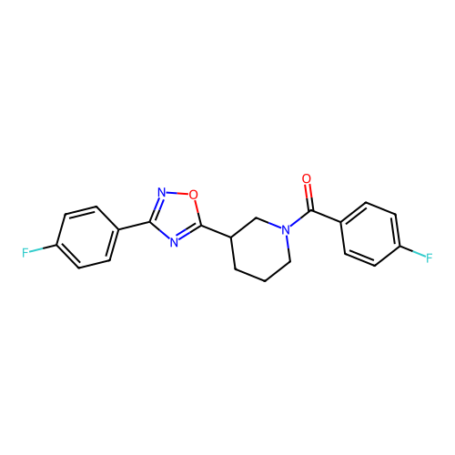 1-(4-Fluorobenzoyl)-3-[3-(4-fluorophenyl)-1,2,4-oxadiazol-5-YL]piperidine structure