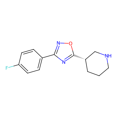 3-(4-fluorophenyl)-5-[(3S)-piperidin-3-yl]-1,2,4-oxadiazole structure