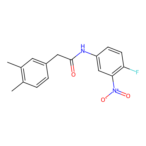 2-(3,4-dimethylphenyl)-N-(4-fluoro-3-nitrophenyl)acetamide structure