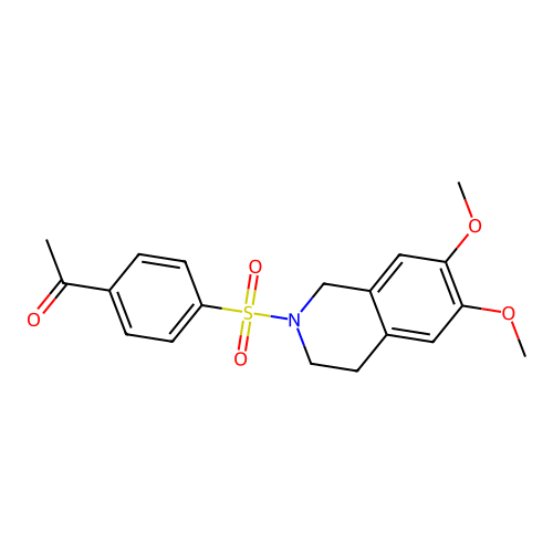 1-(4-((6,7-dimethoxy-3,4-dihydroisoquinolin-2(1H)-yl)sulfonyl)phenyl)ethanone structure