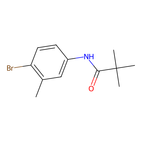 N-(4-bromo-3-methylphenyl)-2,2-dimethylpropanamide structure
