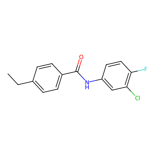 N-(3-chloro-4-fluorophenyl)-4-ethylbenzamide structure