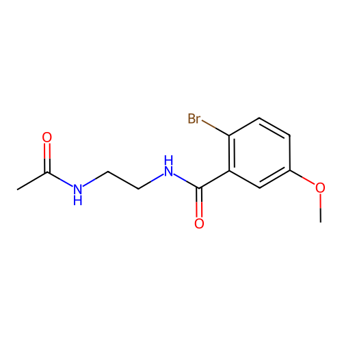 N-(2-acetamidoethyl)-2-bromo-5-methoxybenzamide structure