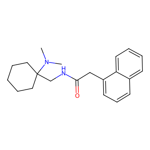 N-{[1-(dimethylamino)cyclohexyl]methyl}-2-(naphthalen-1-yl)acetamide structure