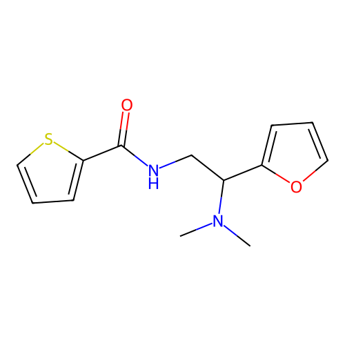 N-[2-(dimethylamino)-2-(furan-2-yl)ethyl]thiophene-2-carboxamide structure