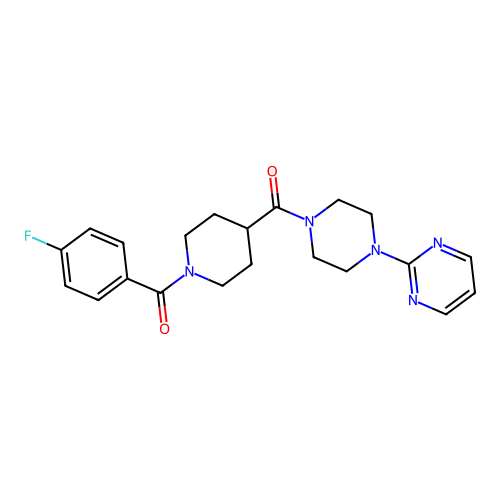 [1-(4-Fluorobenzoyl)piperidin-4-yl]-(4-pyrimidin-2-ylpiperazin-1-yl)methanone structure