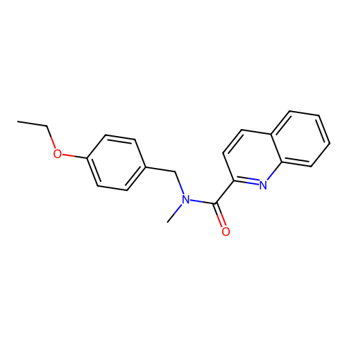 N-[(4-ethoxyphenyl)methyl]-N-methylquinoline-2-carboxamide structure