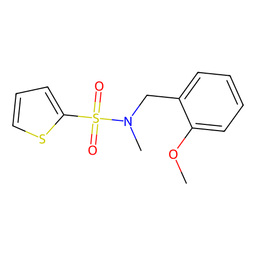 N-(2-methoxybenzyl)-N-methylthiophene-2-sulfonamide structure