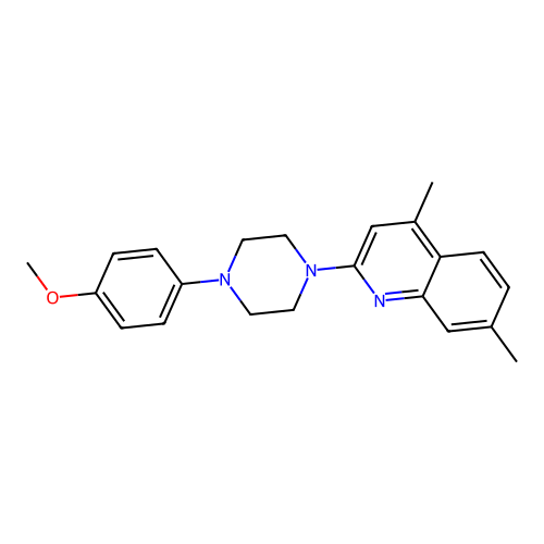 2-[4-(4-Methoxyphenyl)piperazin-1-yl]-4,7-dimethylquinoline structure