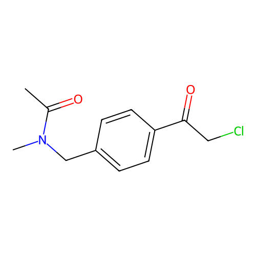 N-((4-(2-chloroacetyl)phenyl)methyl)-N-methylacetamide structure