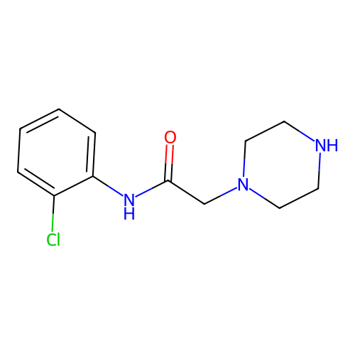 N-(2-chlorophenyl)-2-piperazin-1-ylacetamide structure