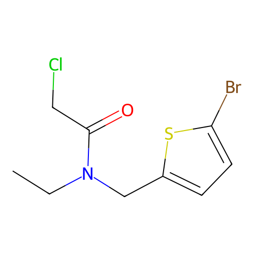 N-[(5-bromothiophen-2-yl)methyl]-2-chloro-N-ethylacetamide structure