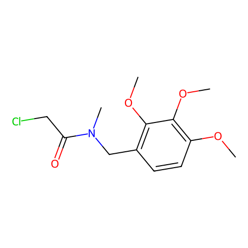 2-chloro-N-methyl-N-[(2,3,4-trimethoxyphenyl)methyl]acetamide structure