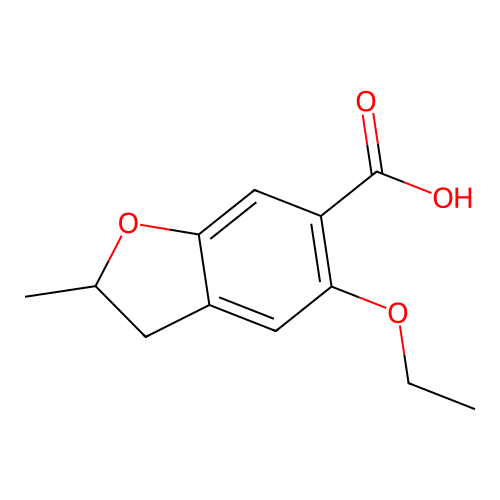 5-Ethoxy-2-methyl-2,3-dihydro-1-benzofuran-6-carboxylic acid structure
