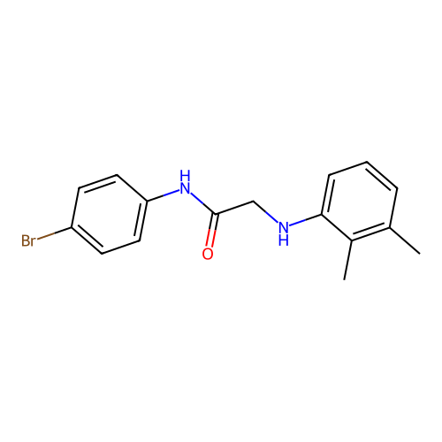 N-(4-bromophenyl)-2-[(2,3-dimethylphenyl)amino]acetamide structure