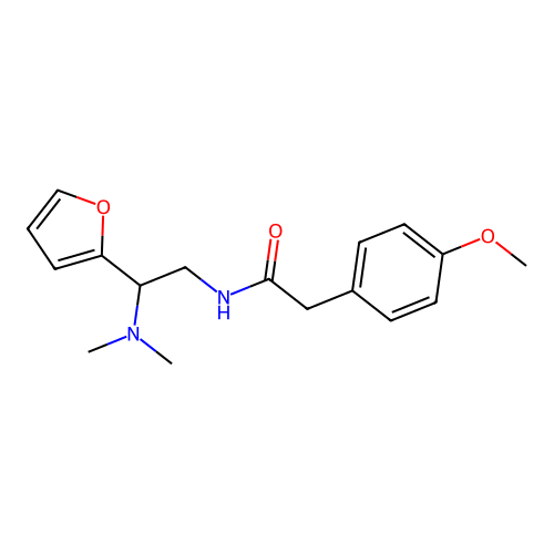 N-[2-(dimethylamino)-2-(furan-2-yl)ethyl]-2-(4-methoxyphenyl)acetamide structure
