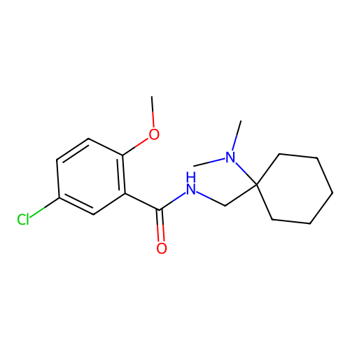 5-chloro-N-[[1-(dimethylamino)cyclohexyl]methyl]-2-methoxybenzamide structure