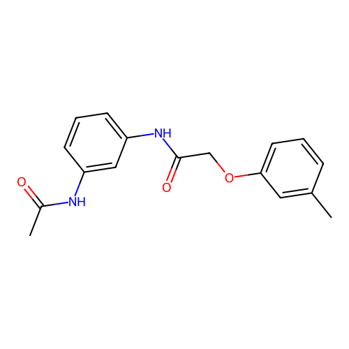 N-[3-(acetylamino)phenyl]-2-(3-methylphenoxy)acetamide structure