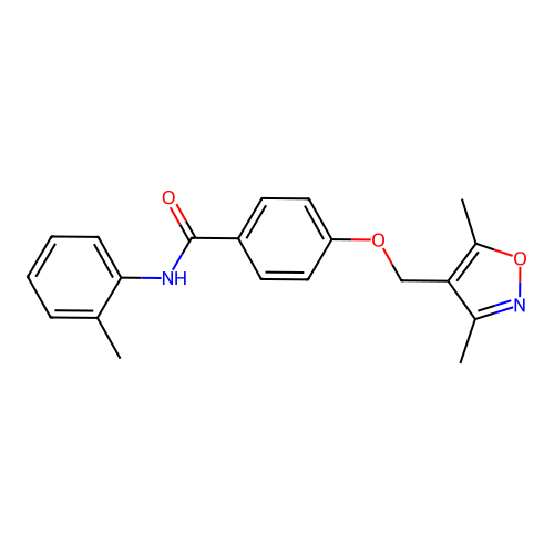 4-[(3,5-dimethyl-1,2-oxazol-4-yl)methoxy]-N-(2-methylphenyl)benzamide structure